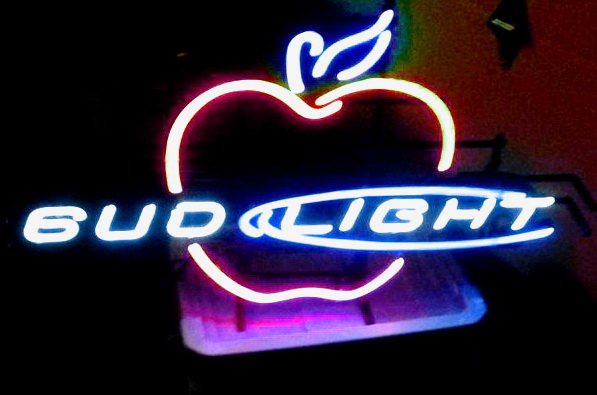Bud Light Apple Neon Sign